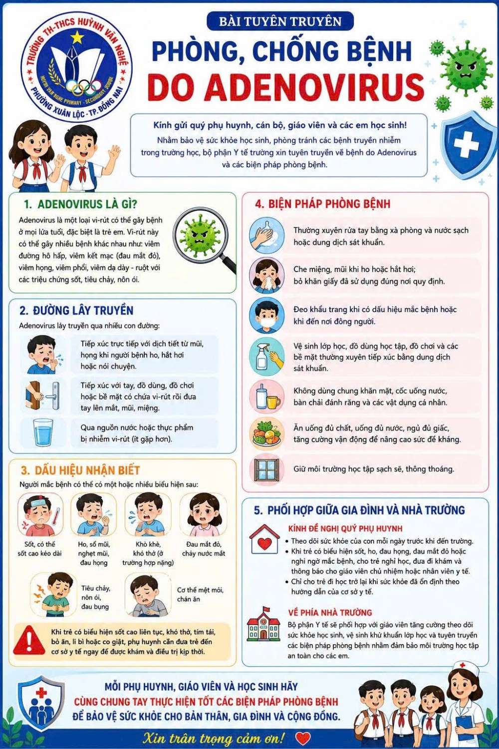Truyền thông về phòng chống bệnh do Adenovirus