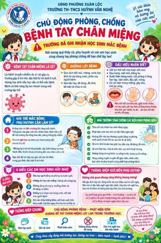 BÀI TUYÊN TRUYỀN  PHÒNG CHỐNG BỆNH TAY CHÂN MIỆNG