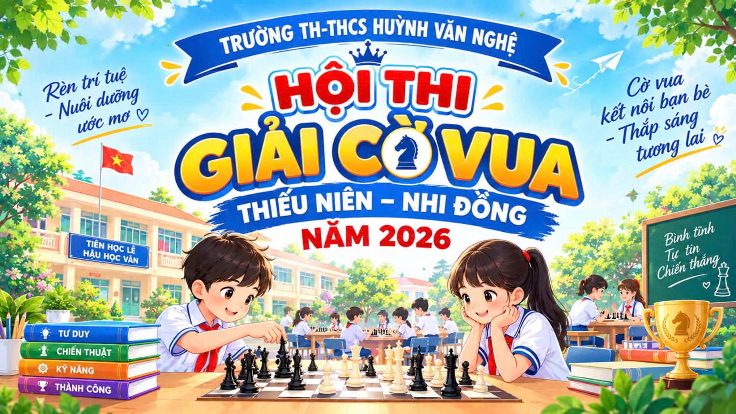 HỘI THI CỜ VUA THIẾU NIÊN – NHI ĐỒNG NĂM 2026 TRƯỜNG TH-THCS HUỲNH VĂN NGHỆ